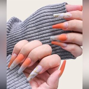 Coffin/Ballerina Shaped Press-On Nails